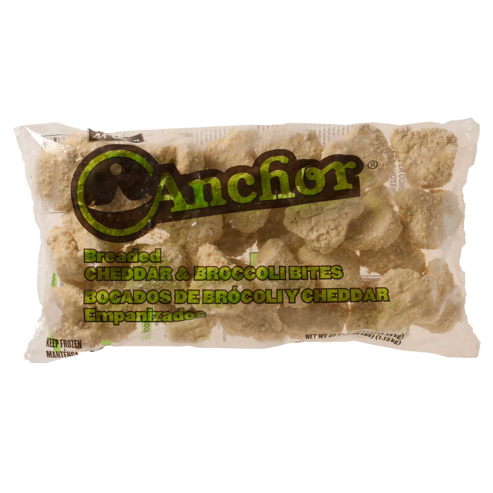 McCain Anchor Breaded Cheddar and Broccoli Bite - Appetizer, 2.5 Pound -- 6 per case.