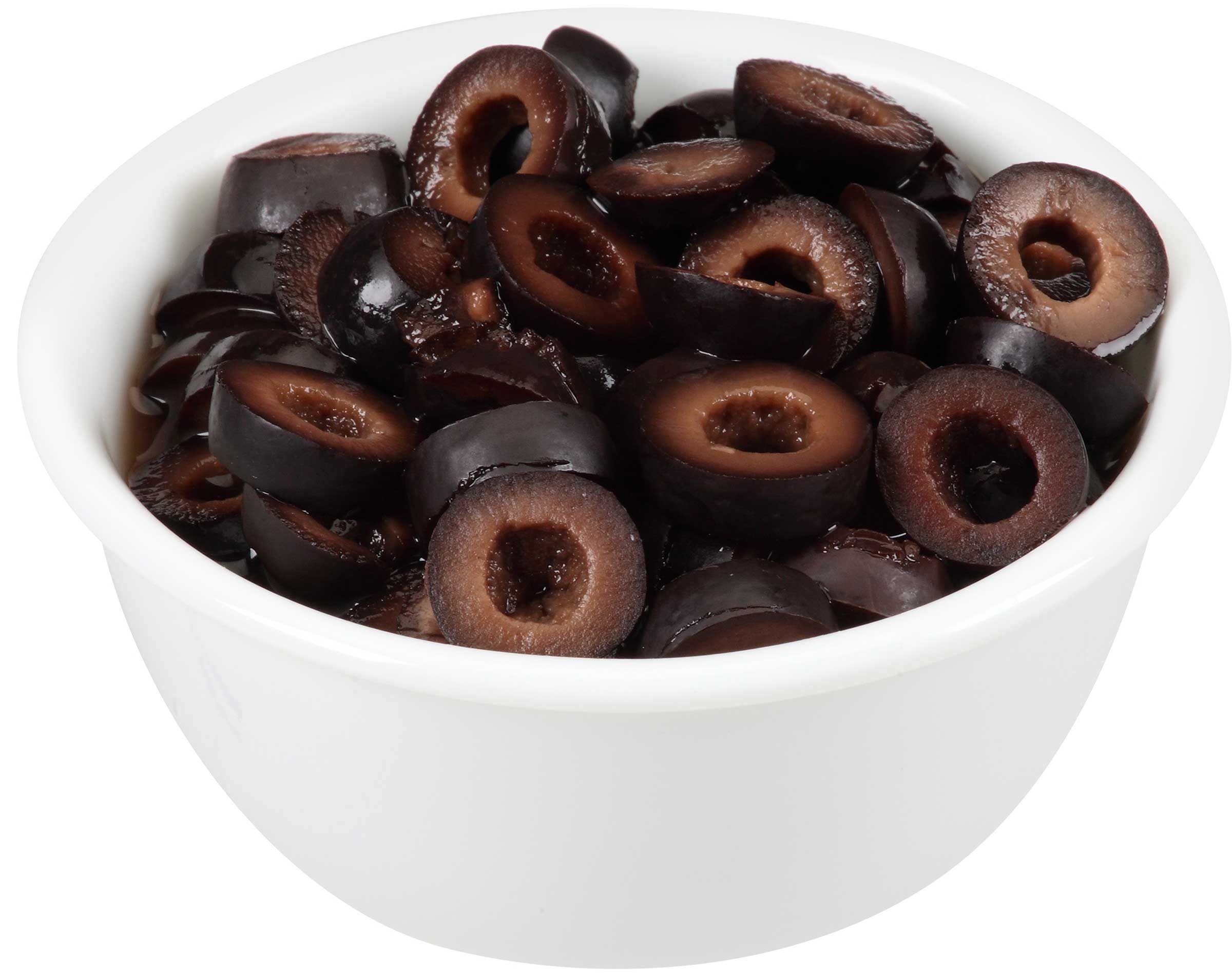 Pearls Fancy Sliced Ripe Olives, 55 Ounce -- 6 per case.