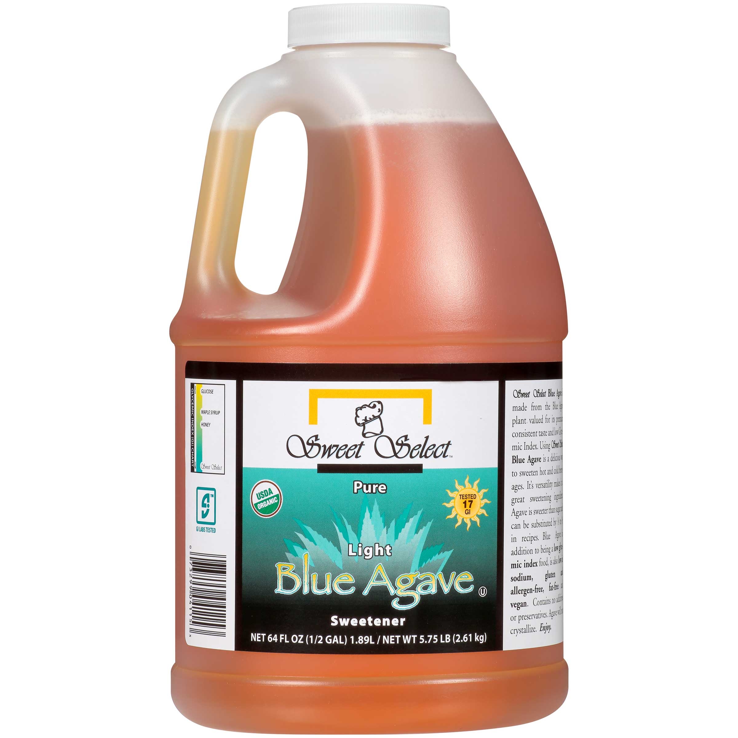 Sweet Select Organic Pure Blue Agave Sweetener, 5.75 Pound -- 4 per case.