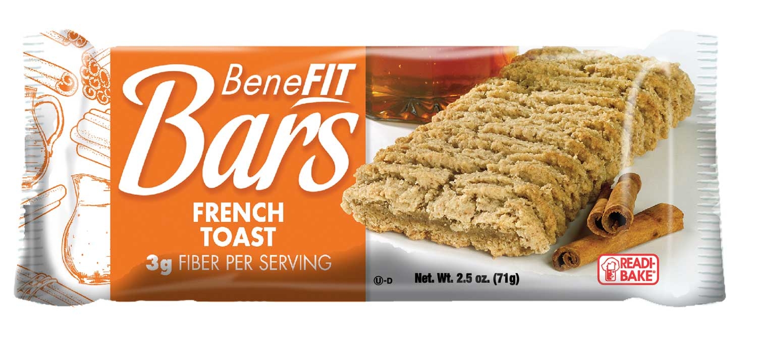 Readi Bake Benefit Bar French Toast, 2.5 Ounce -- 48 per case.