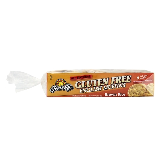 Food For Life Wheat and Gluten Free Brown Rice English Muffin, 18 Ounce -- 6 per case