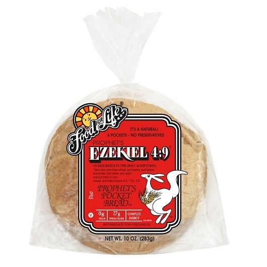 Food For Life Ezekiel 4:9 Whole Grain Pocket Bread, 10 Ounce -- 12 per case