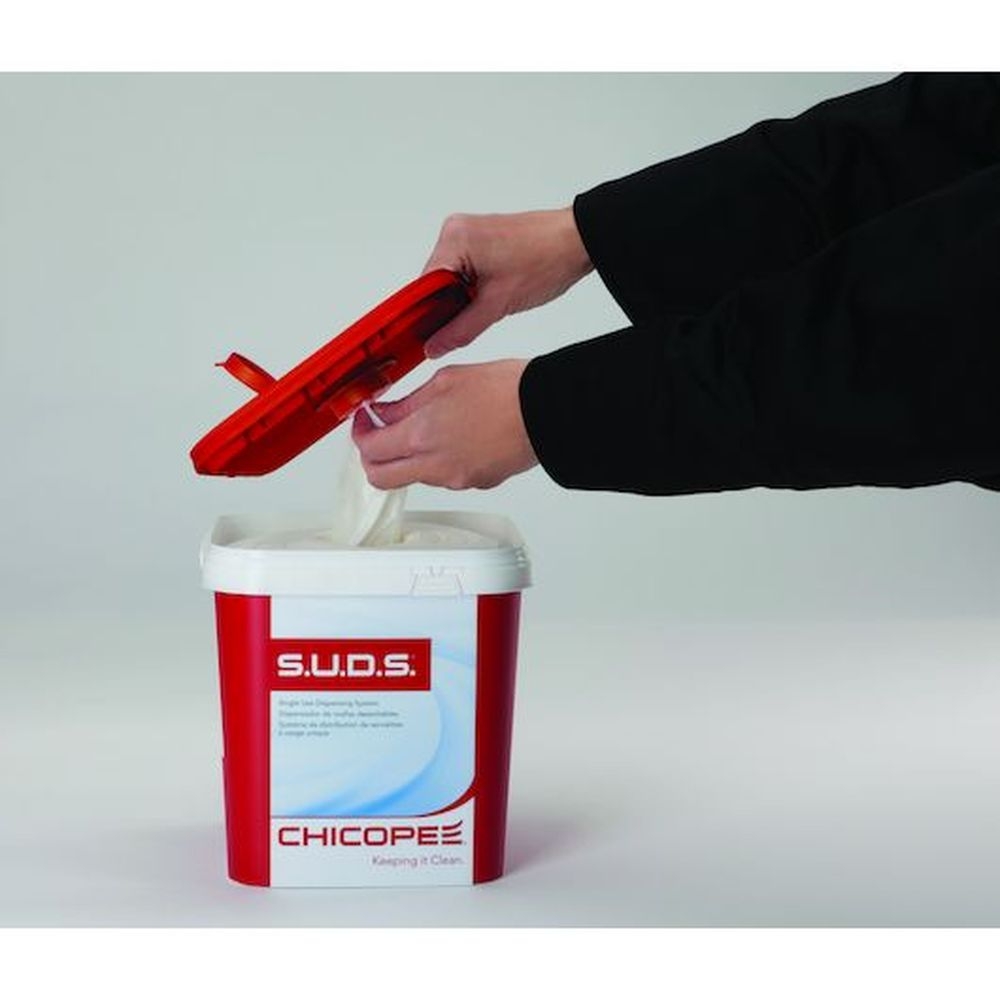 Chicopee S.U.D.S Wipe Pail with Lid, 3 count