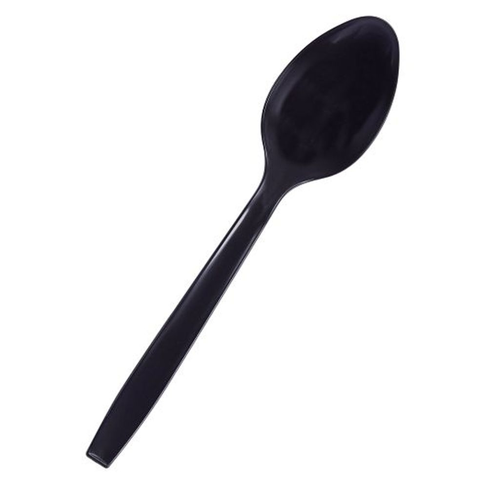 Caterline 8.7 inch Black Serving Spoon, 100 count