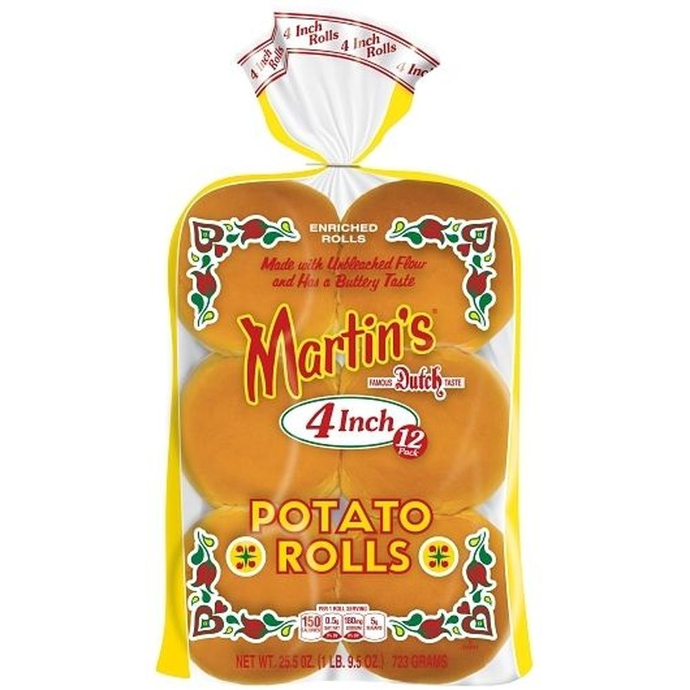 Martins 4 inch Potato Rolls, 12 count - 5 per case
