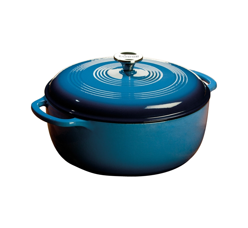 Lodge Blue Enamel Dutch Oven, 7.5 Quart.