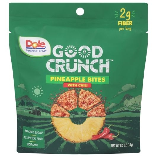 Dole Good Crunch Pineapple Bites with Chili, 0.5 Ounce -- 12 per case