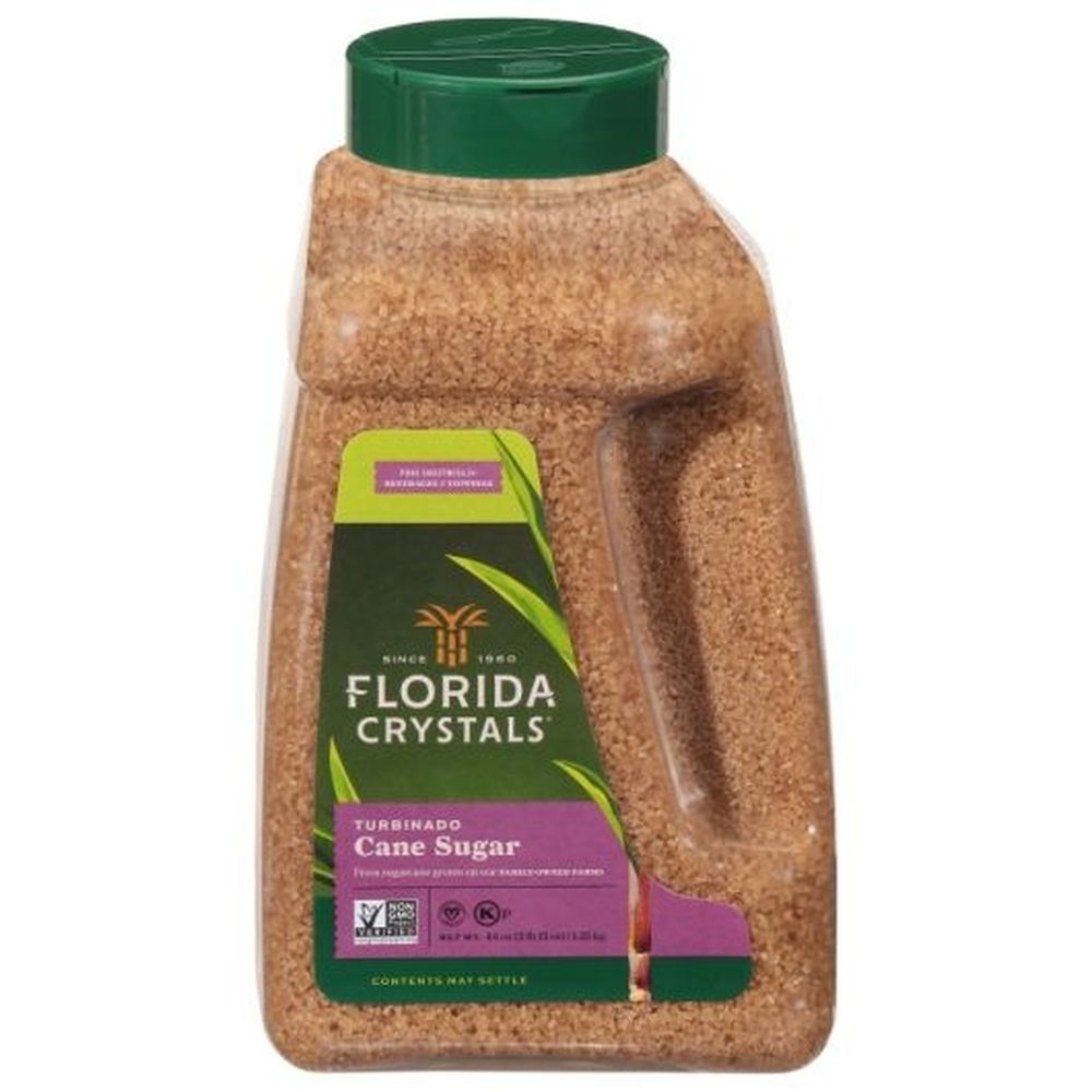 Florida Crystals Turbinado Cane Sugar, 44 Ounce Jug -- 6 per case