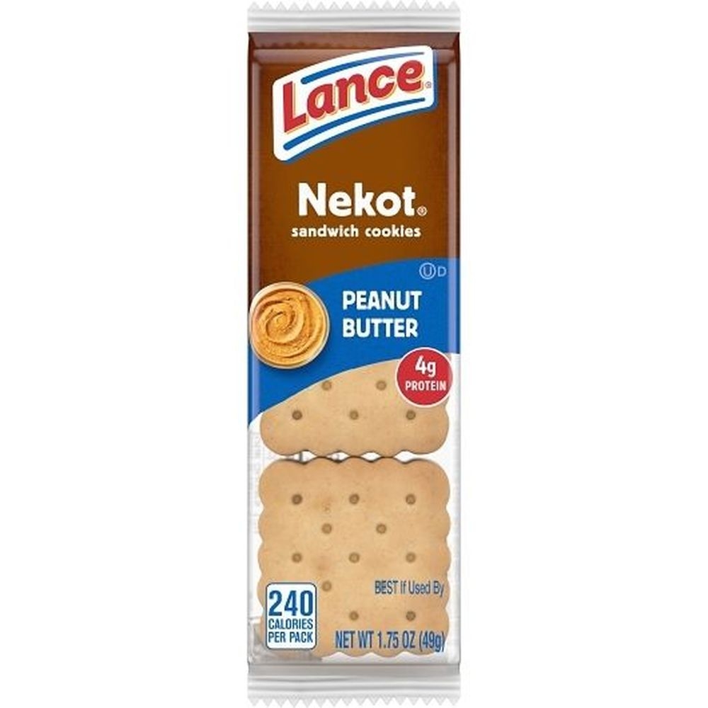 Lance Nekot Peanut Butter Sandwich Cookies - Individual Snack Pack, 1.75 Ounce -- 120 per case