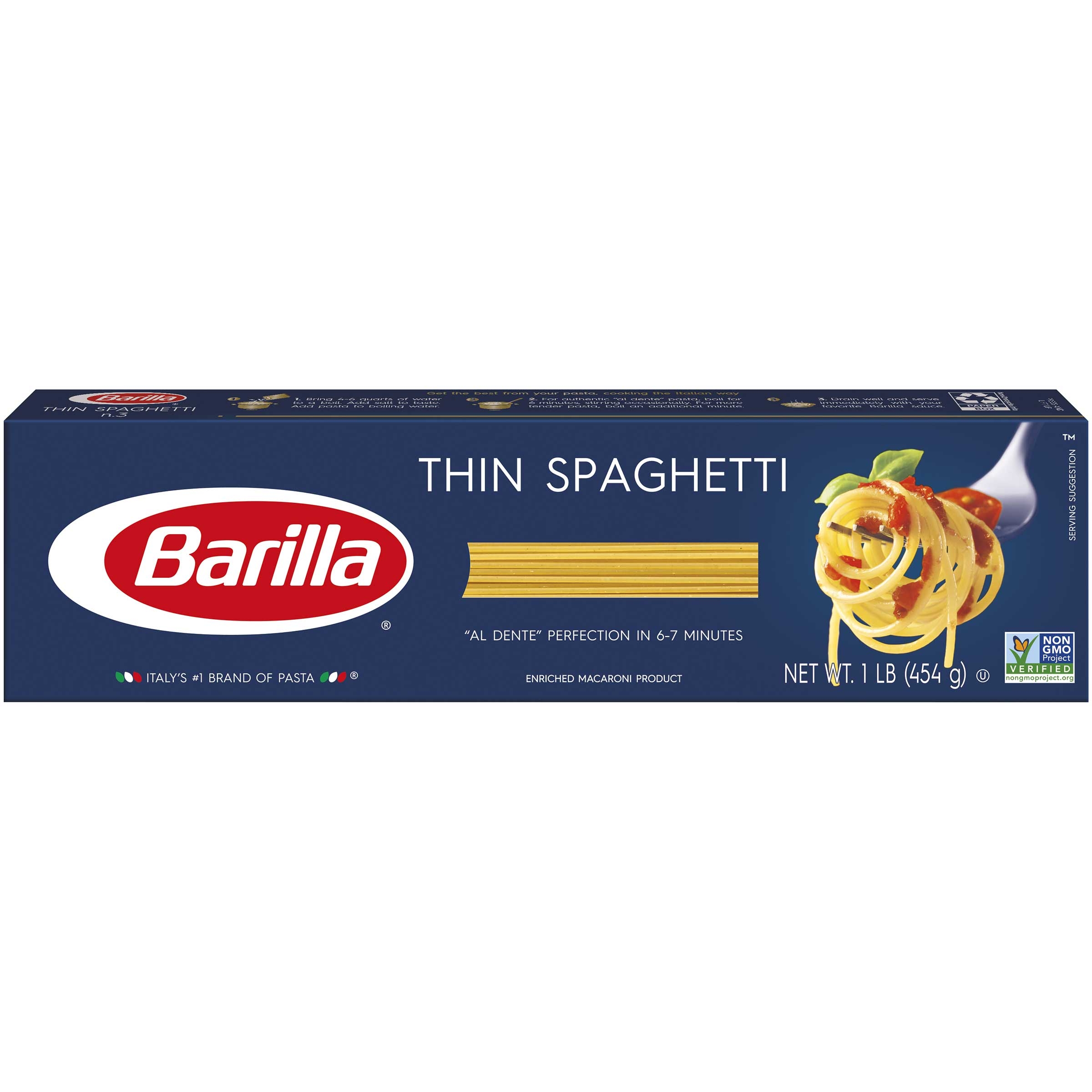 Barilla Spaghetti Thin Pasta, 16 Ounce -- 20 per case