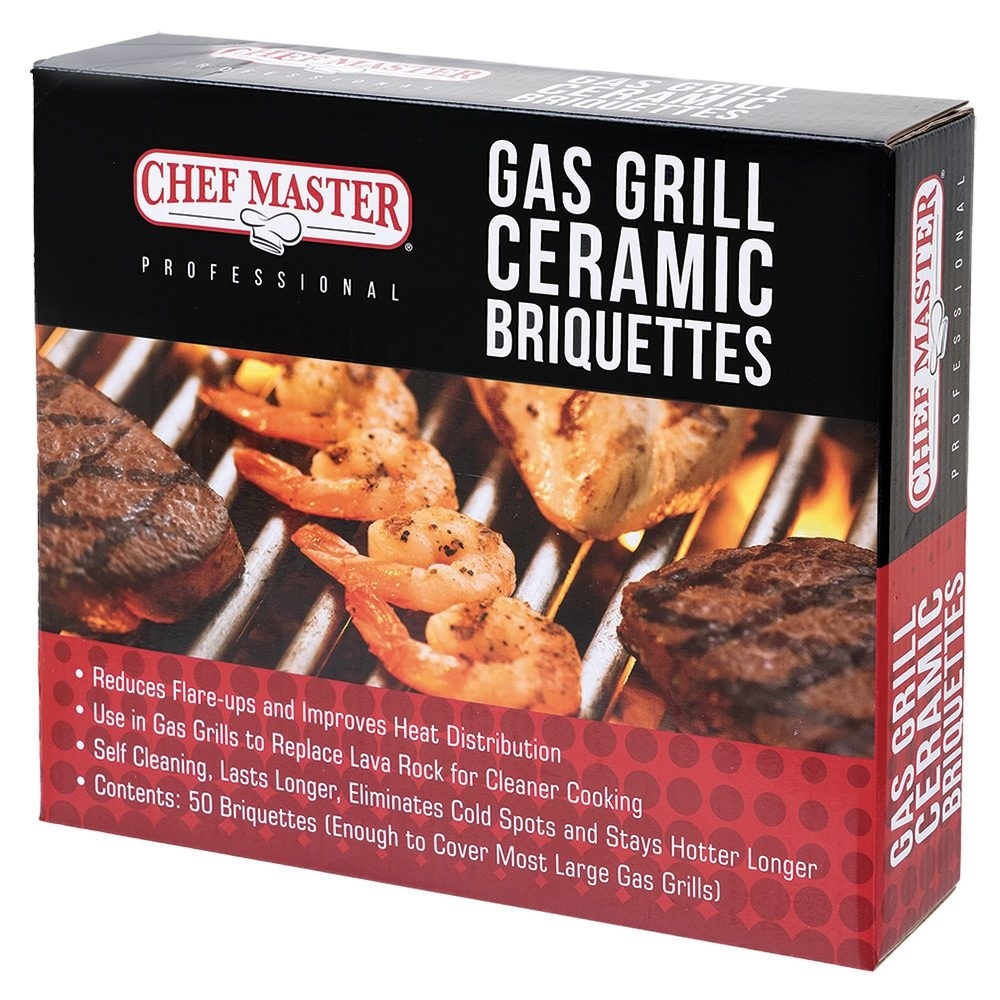 Chef Master Gas Grill Ceramic Kitchen Pyramid Briquettes