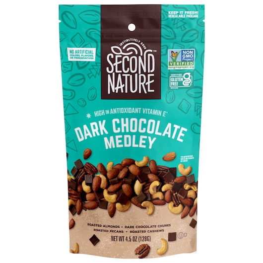 Second Nature Dark Chocolate Medley Trail Mix, 4.5 Ounce -- 12 per case