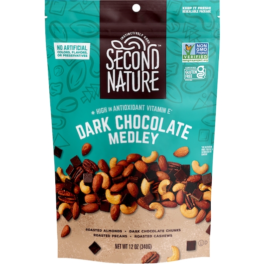 Second Nature Dark Chocolate Medley Trail Mix, 12 Ounce -- 6 per case