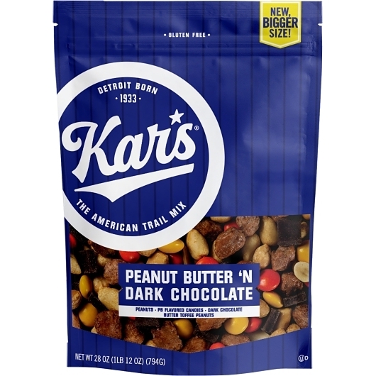 Second Nature Kars Peanut Butter Dark Chocolate Mix, 28 Ounce -- 6 per case