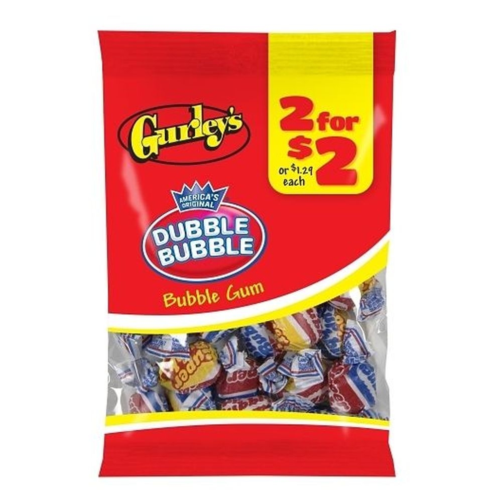 2 For $2 Wrapped Bubble Gum, 2.5 each -- 12 per case