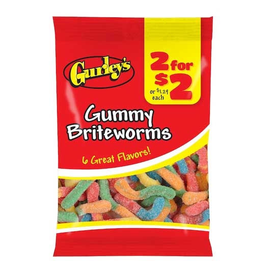 2 For $2 Gummy Brite Worms, 3.75 Ounce - 12 per pack -- 1 each.
