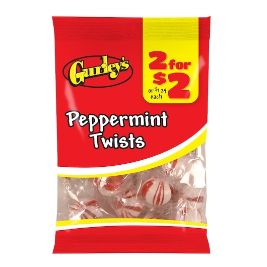 Gurleys Peppermint Twist Hard Candy, 2.5 Ounce -- 12 per case