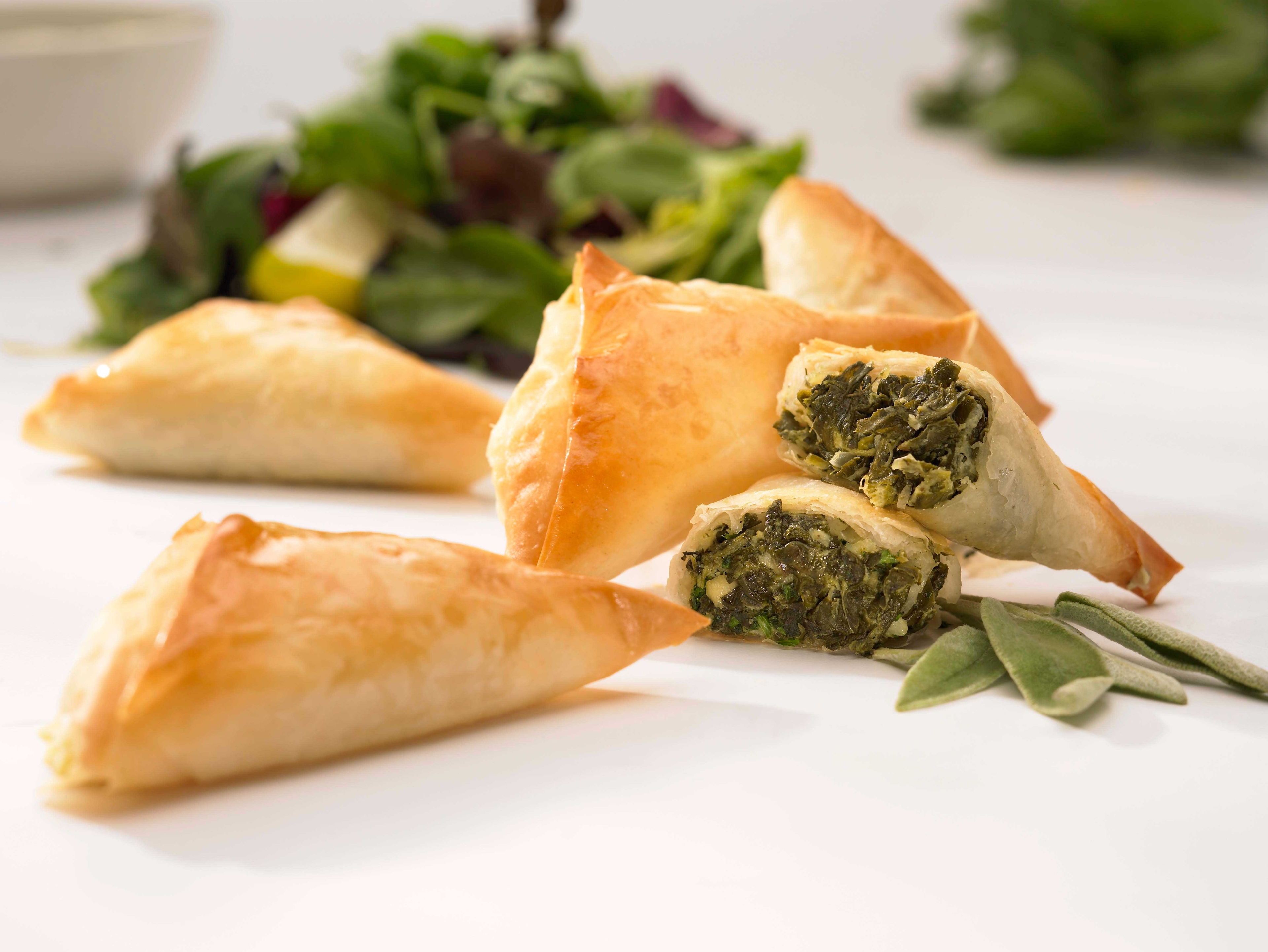 Kronos Frozen Spanakopita - Spinach and Feta Fillo Pie, 3 Ounce -- 72 per case.