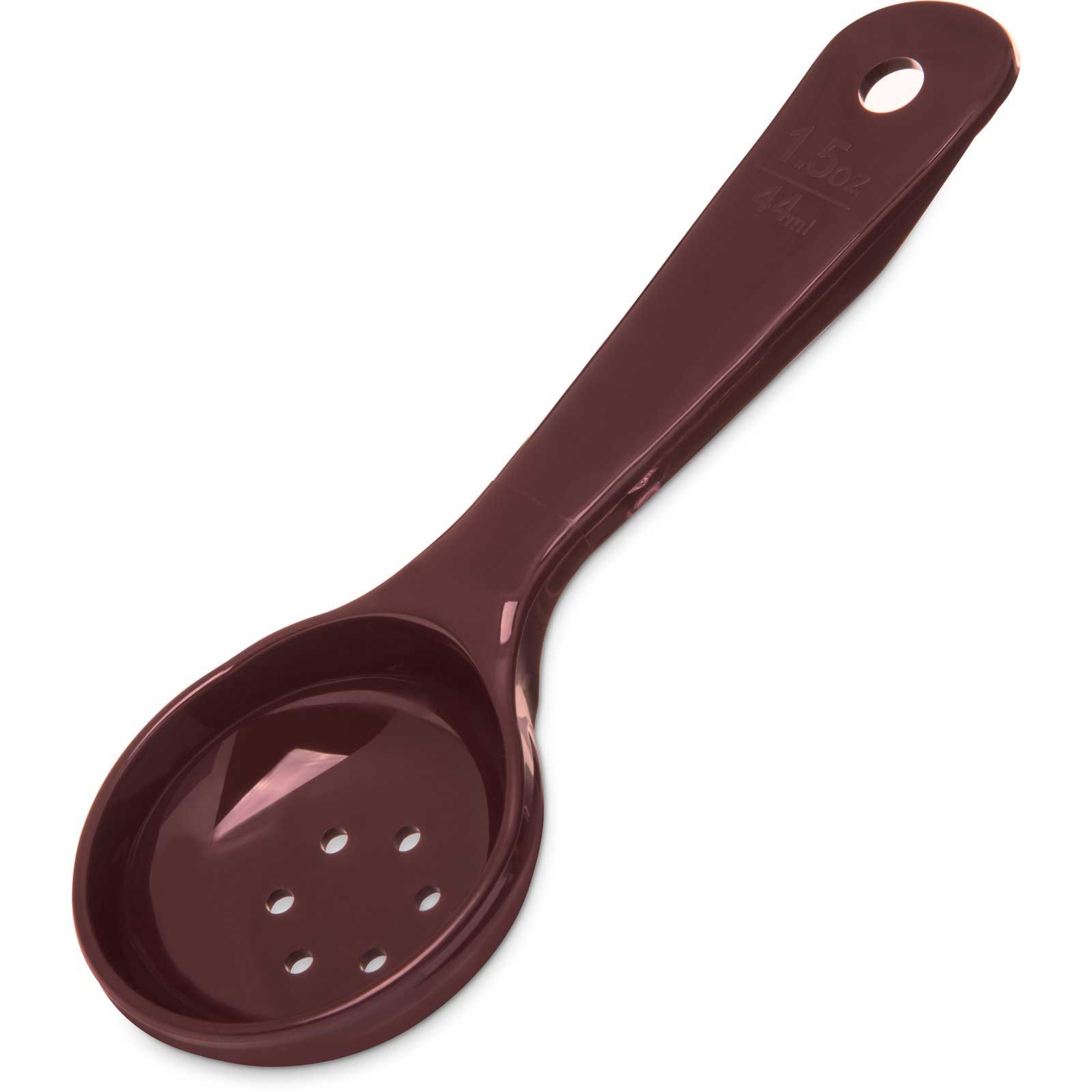 Carlisle Measure Miser Reddish Brown Perforated Short Handle Spoon, 1.5 Ounce -- 12 per case