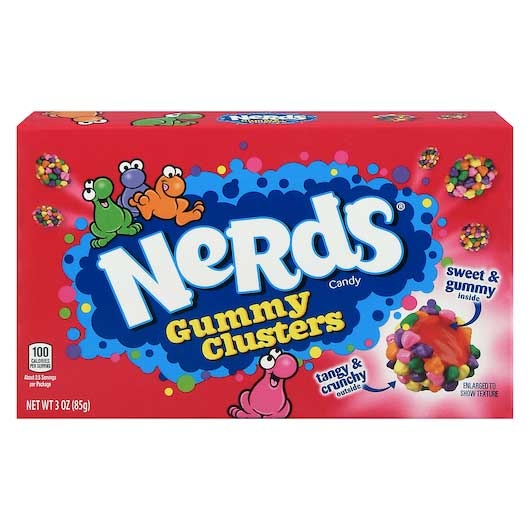 Nerds Gummy Clusters Candy - Theater Box, 3 Ounce -- 12 per case