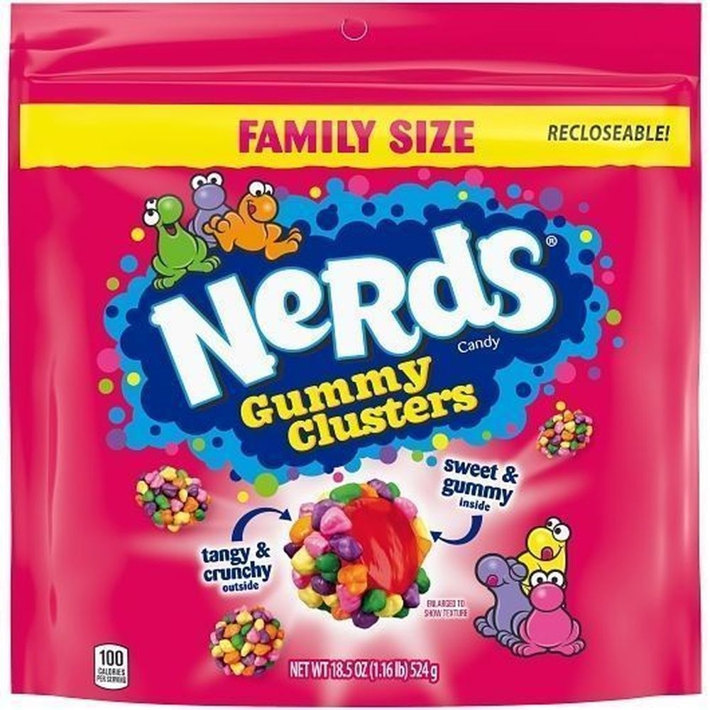 Nerds Gummy Clusters - Stand Up Bag, 18.5 Ounce -- 5 per case