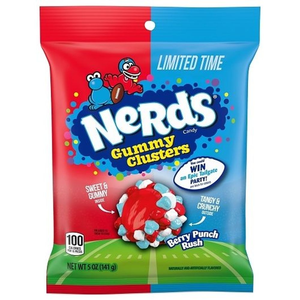 Nerds Berry Punch Rush Gummy Clusters - Peg Bag, 5 Ounce -- 12 per case