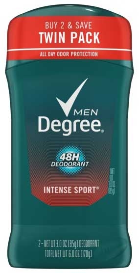 Degree Men Intense Sport Antiperspirant Deodorant, 3 Fluid Ounce -- 6 per case.