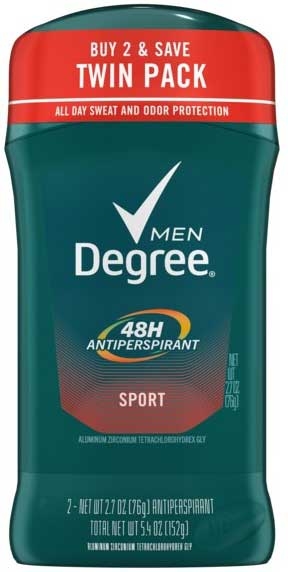 Degree Men Invisible Solid Sport Antiperspirant Deodorant, 5.4 Ounce -- 6 per case.