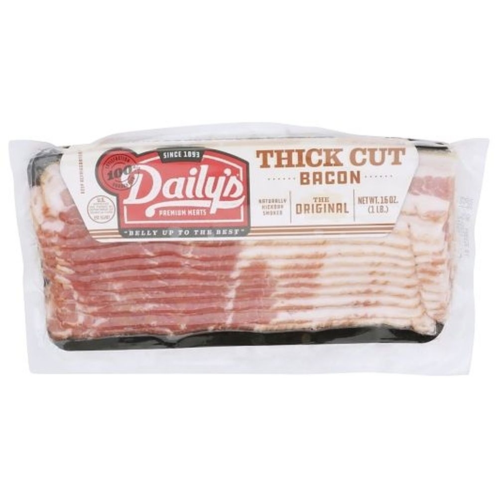 Dailys The Original Thick Cut Naturally Hickory Smoked Bacon, 1 Pound -- 12 per case