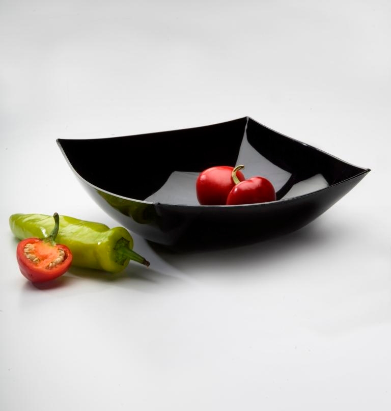 Yoshi Ware Emi Black Square Serving Bowl, 32 Ounce -- 50 per case.