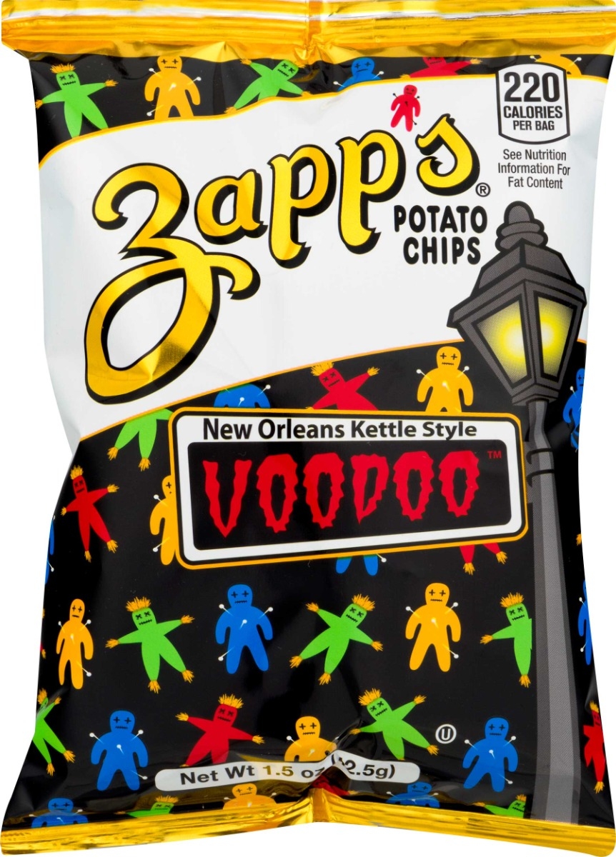 Zapps New Orleans Kettle Style Voodoo Potato Chips, 1.5 Ounce -- 60 per case