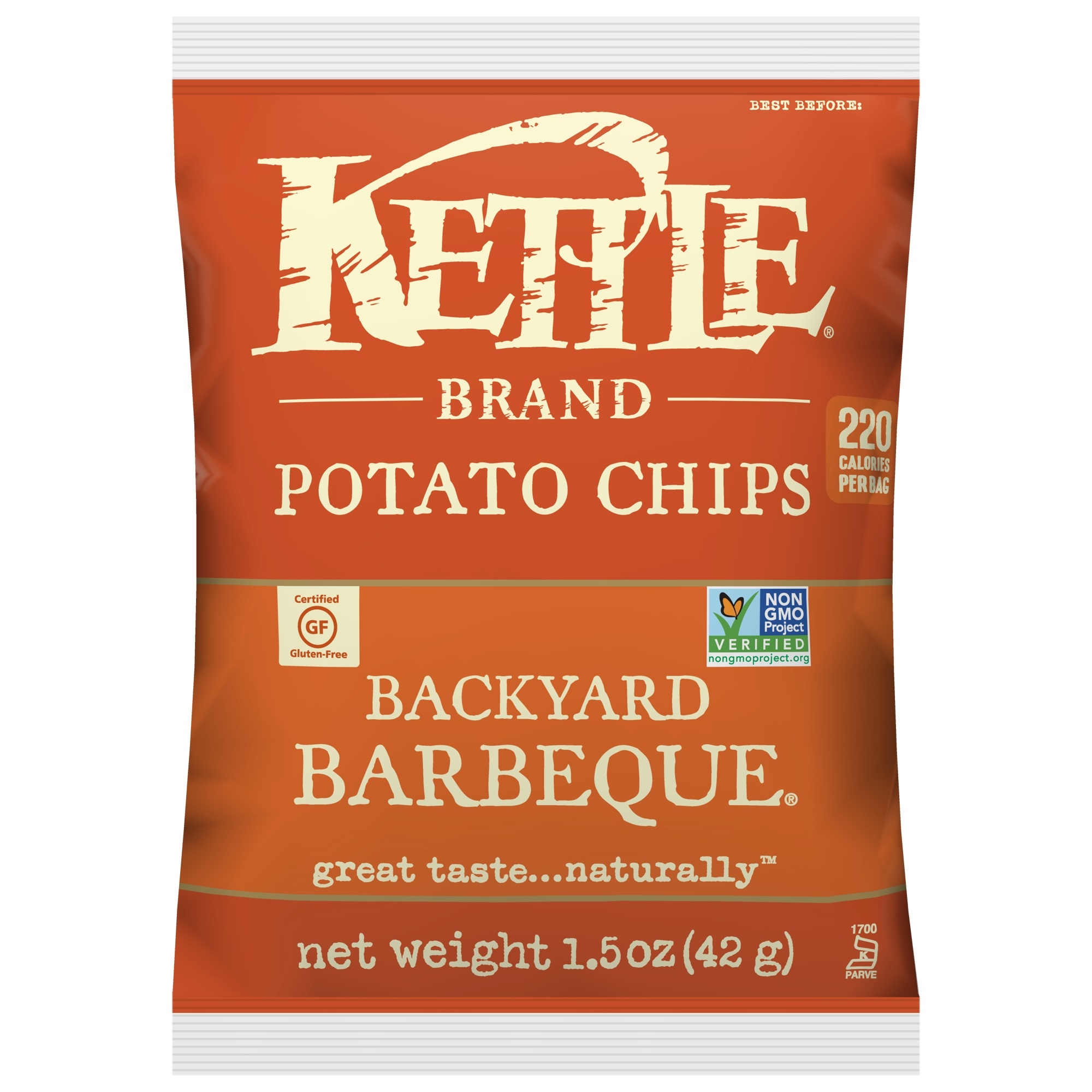 Kettle Brand Backyard Barbeque Potato Chips, 1.5 Ounce -- 24 per case