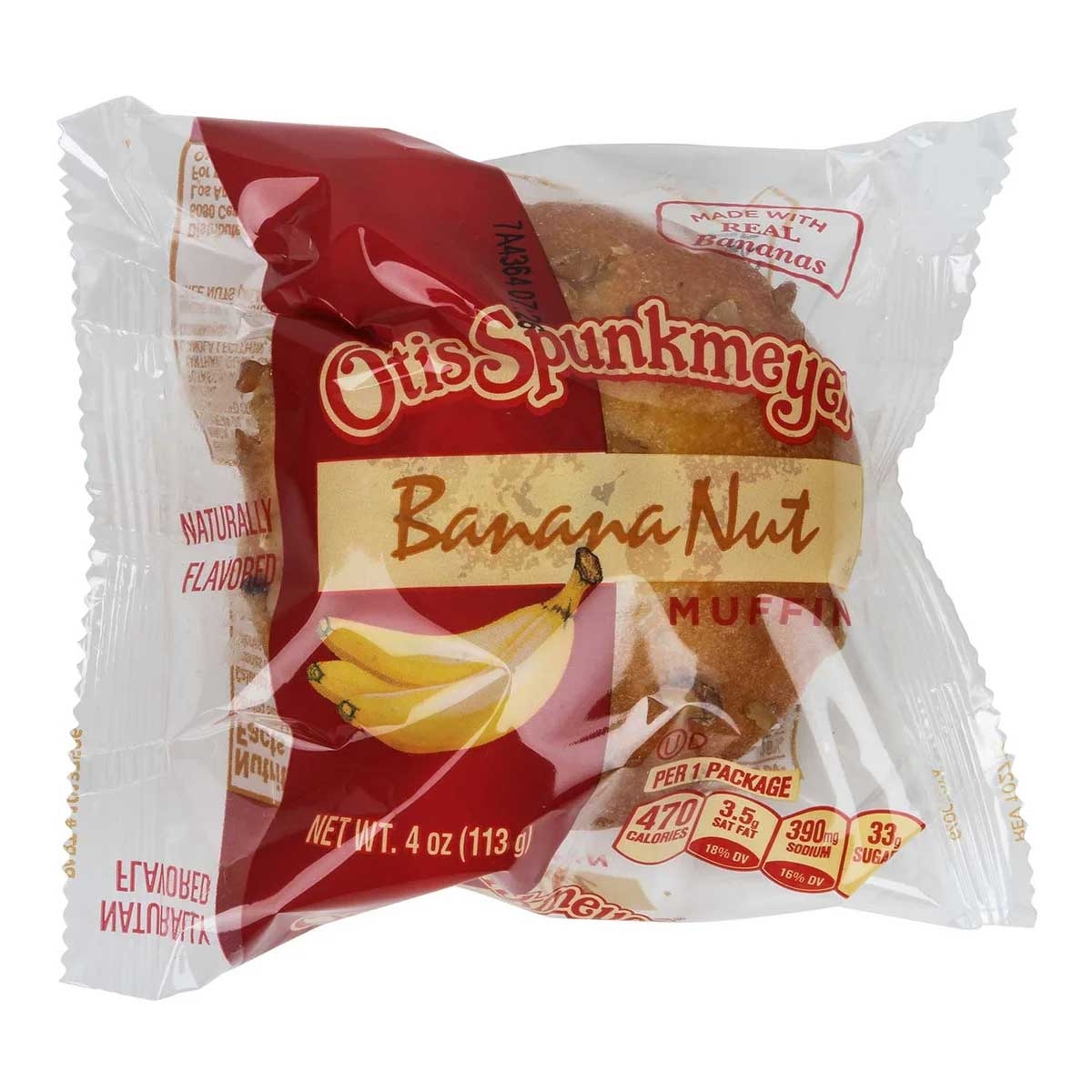 Otis Spunkmeyer Delicious Essentials Banana Nut Muffin, 4 Ounce -- 24 per case.