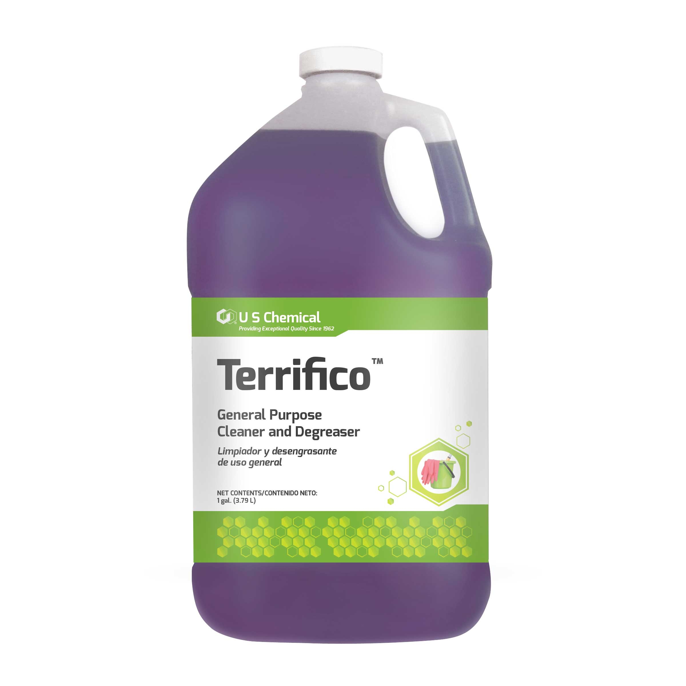 US Chemical Lavender Scented Terrifico Cleaner/Degreaser Liquid, 1 Gallon -- 4 per case.