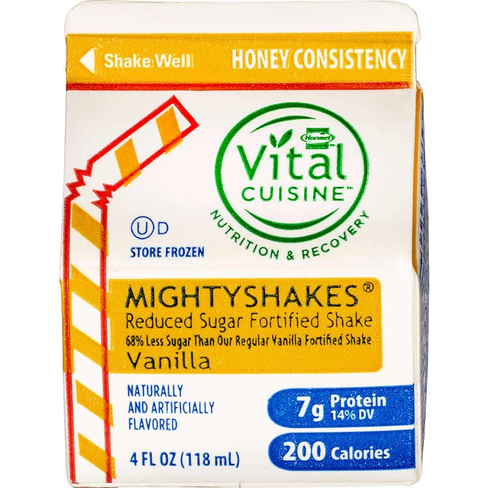 MightyShakes Honey Consistency Vanilla Shake Beverage, 4 Fluid Ounce -- 50 per case.