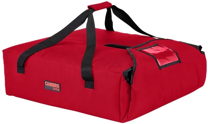 Cambro GoBag Red Pizza Delivery Bag, 20 3/4 x 21 3/4 x 6 1/2 inch ID -- 2 per case