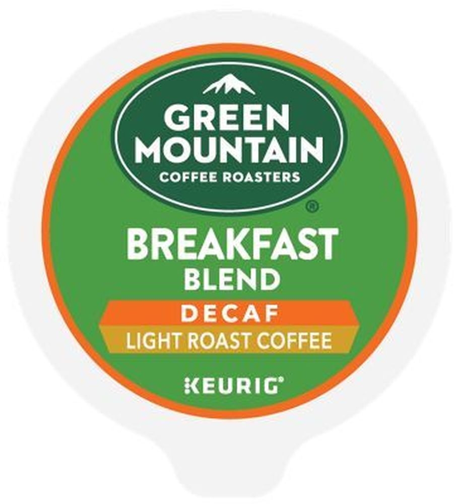 Green Mountain Coffee Roasters Breakfast Blend Decaffeinated Coffee K Cup Coffee Pod, 24 count -- 4 per case