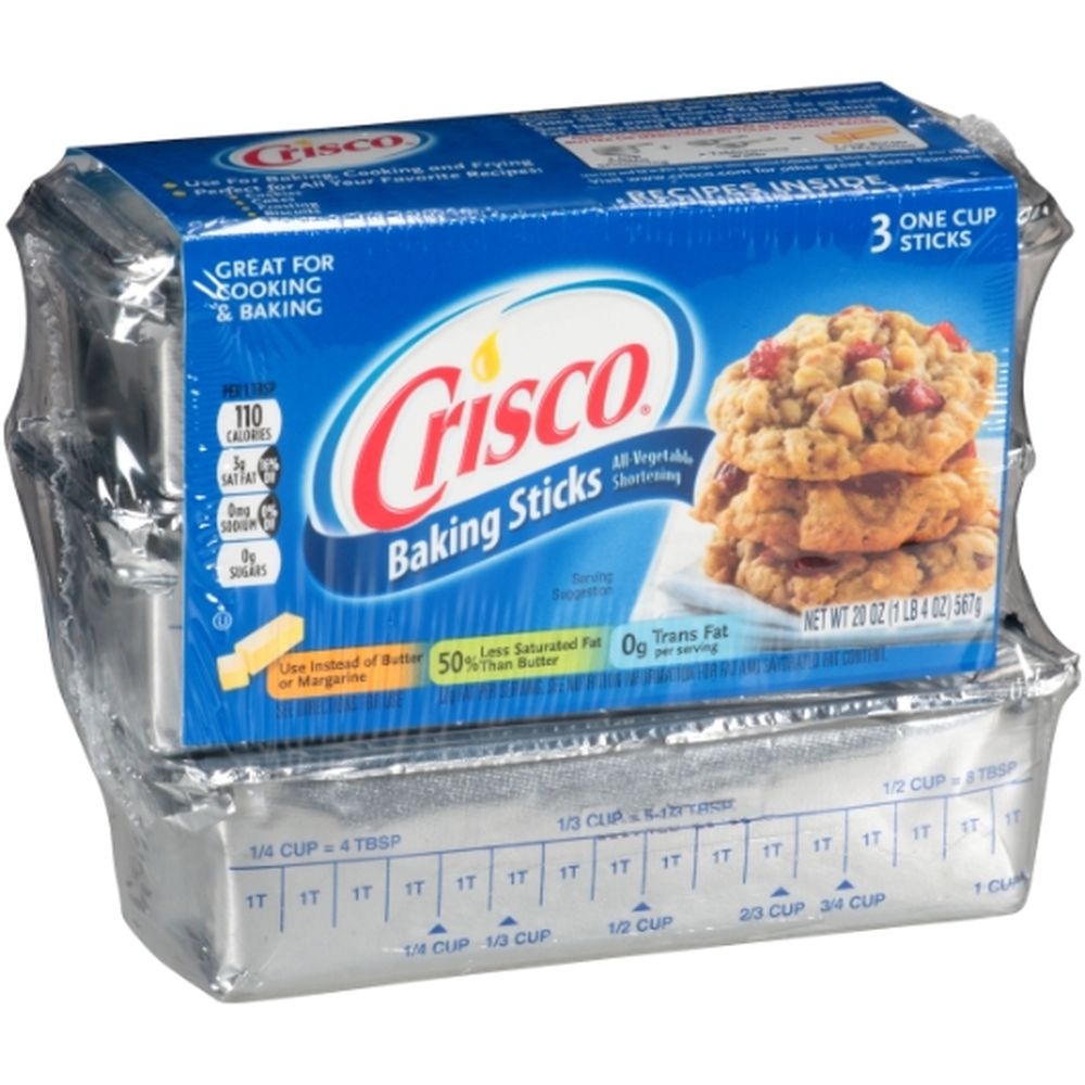 Crisco Regular All-Vegetable Shortening Baking Sticks, 20 Ounce -- 12 per case