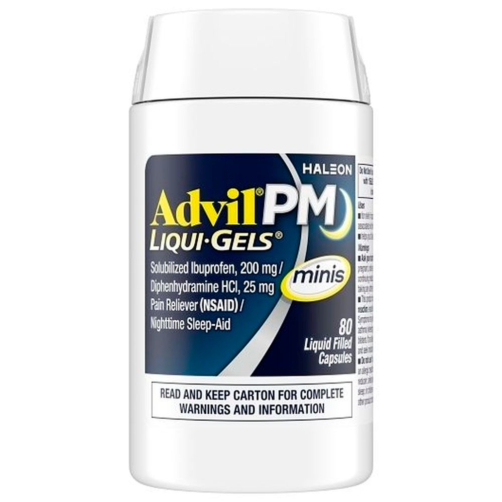 Advil PM Minis Liqui Gels Capsules, 80 count -- 36 per case