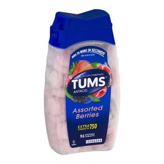 Tums Assorted Berries Chewable Tablet - 96 count per pack -- 24 packs per case