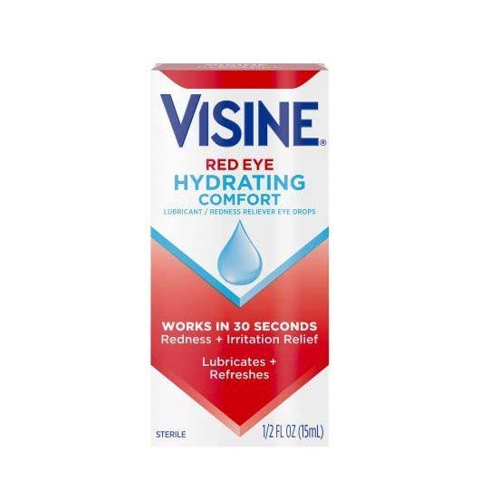 Visine Red Eye Hydrating Comfort Eye Drops, 0.5 Fluid Ounce -- 36 per case