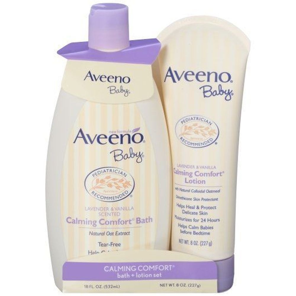 Aveeno Baby Calming Comfort Bath and Lotion -- 12 per case