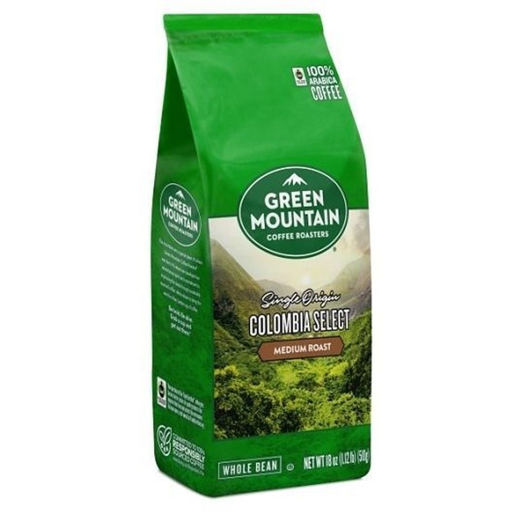 Green Mountain Coffee Roasters Colombia Select Whole Bean Coffee, 18 Ounce -- 6 per case