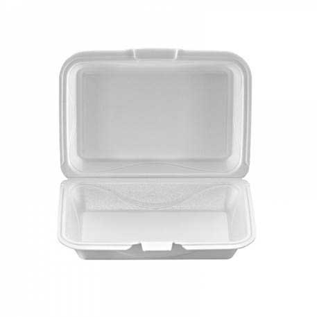 Darnel M-205 White Hoagie 1 Compartment Food Container,9.25 x 6.75 x 2.75 Inch, 200 per case