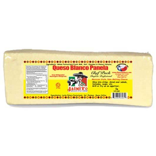 Jaimito Mexican Style Blanco Panela Barra Cheese Loaf, 5 Pound -- 2 per case
