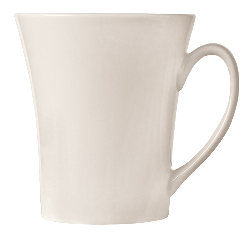 World Tableware Porcelain and Ultima Bright White Flairique Mug, 15 Ounce -- 12 per case.