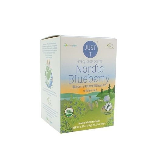 Just T Nordic Blueberry Fruit Tea - Pyramid Box, 20 count -- 6 per case
