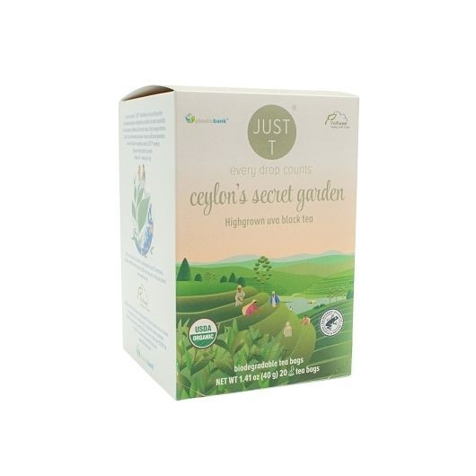 Just T Ceylons Secret Garden Black Tea - Pyramid Box, 20 count -- 6 per case