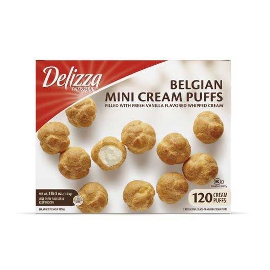 Delizza Cream Puffs, 3.31 Pounds -- 120 per case