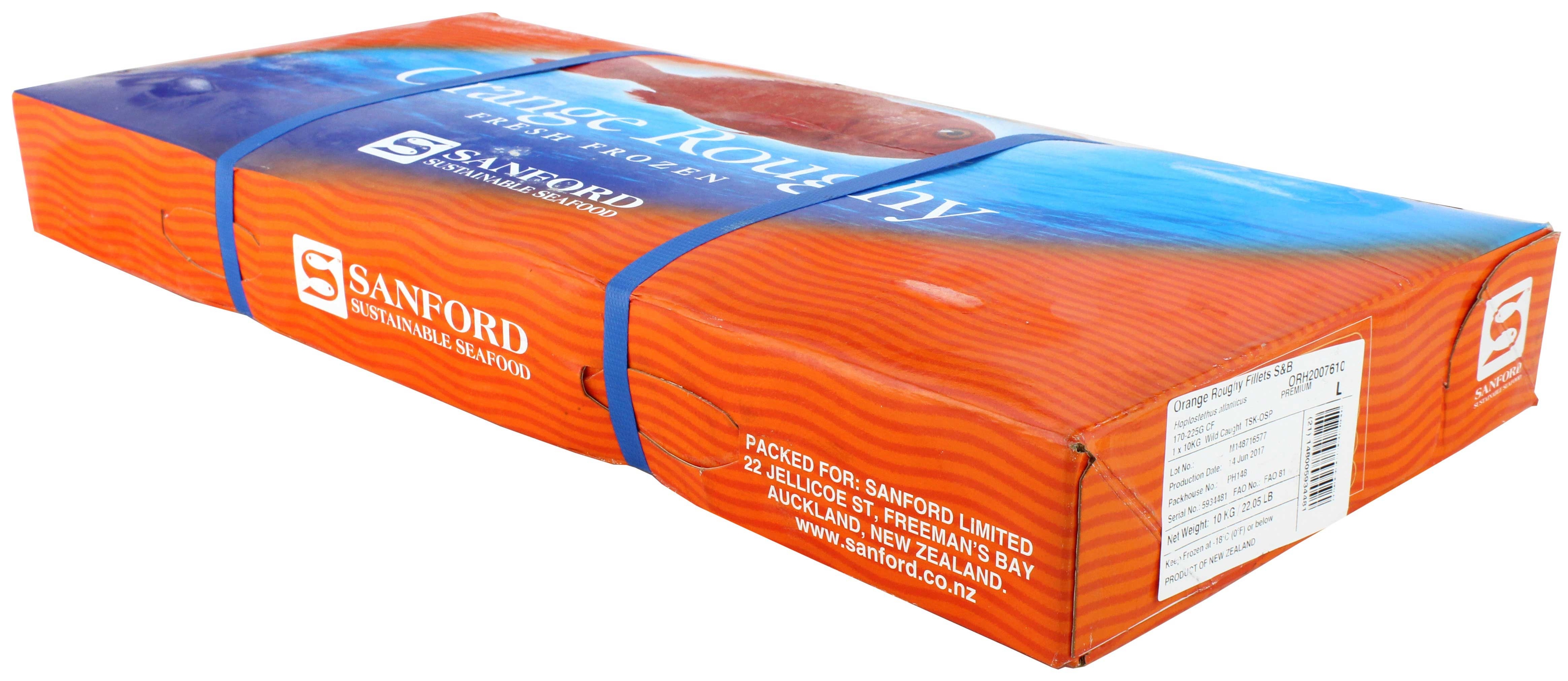 Frozen Seafood Orange Roughy Fillet - 8/UP Ounce, 10 Kilogram -- 1 each.